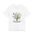 Spring Bouquet T-Shirt — Floral Tulip & Butterfly Tee