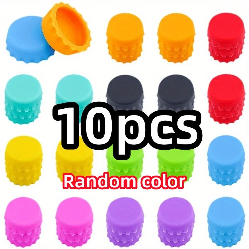 Silicone Rubber Bottle Caps Reusable Durable Seal Wine Stopper for Home Brewing Soft Drink Beer Bottles Preservers Bar Access