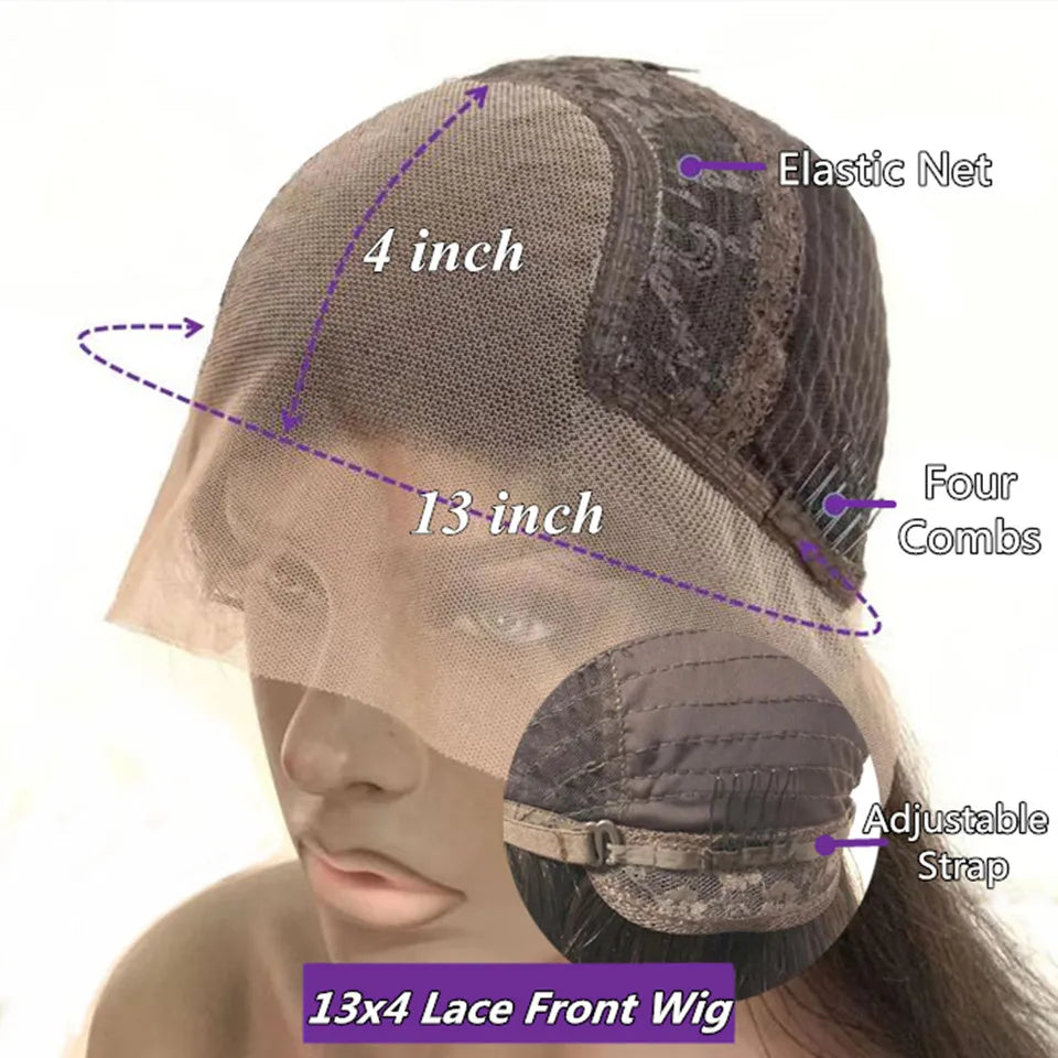 Brown Colored Brazilian Straight 13x4 Transparent Lace Frontal Wig Human Hair Ombre TB/30 5x5 Silk Top Wigs Virgin Guleless Hair