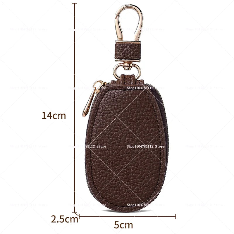 Hello Kitty PU Leather Key Case for Car Key Wallet Pocket Holder Organizer Pouch Kawaii Letter A-Z Large Capacity
