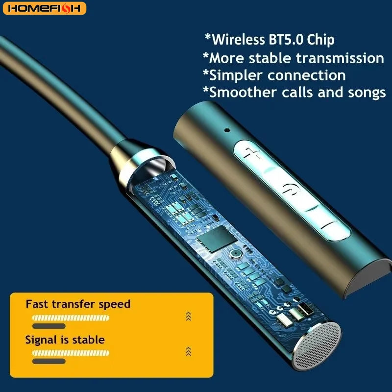 9D Bluetooth Earphones Wireless Headphones Magnetic Sport Neckband Neck-hanging TWS Earbuds Wireless Blutooth Headset