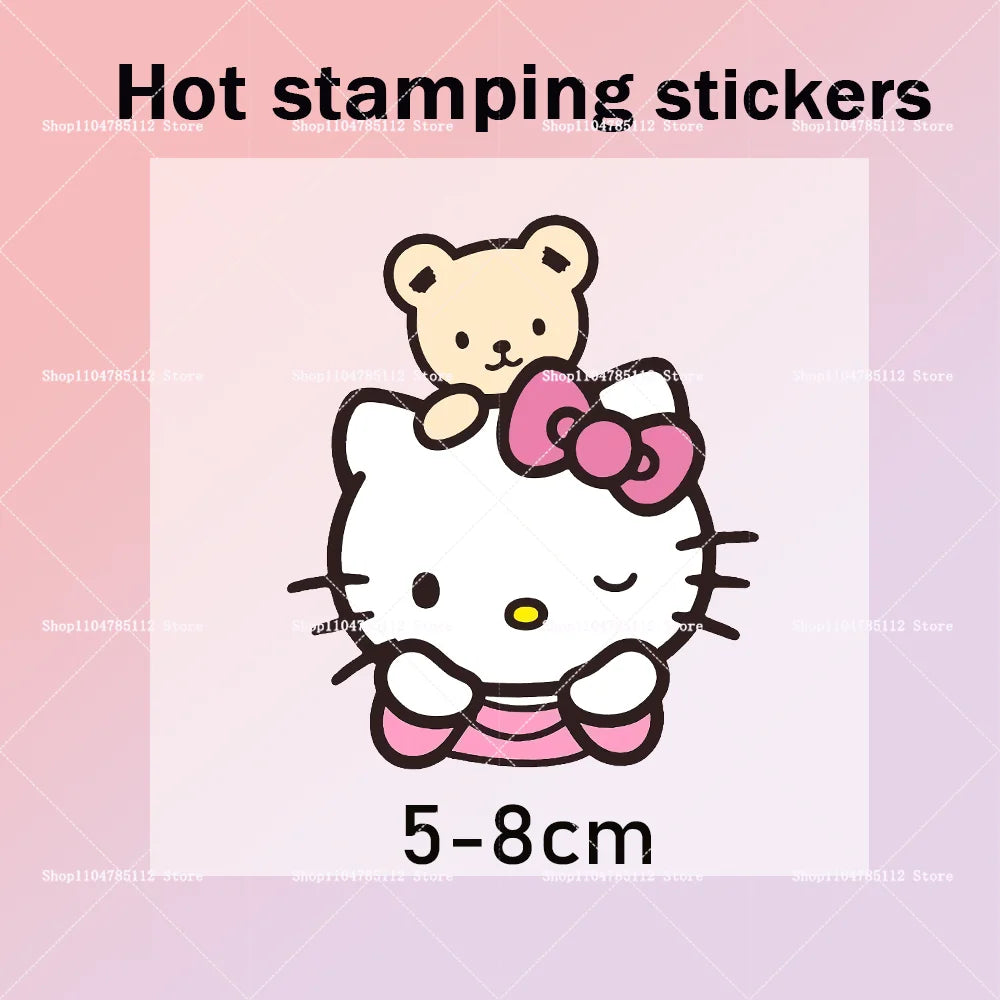 Hello Kitty PU Leather Key Case for Car Key Wallet Pocket Holder Organizer Pouch Kawaii Letter A-Z Large Capacity