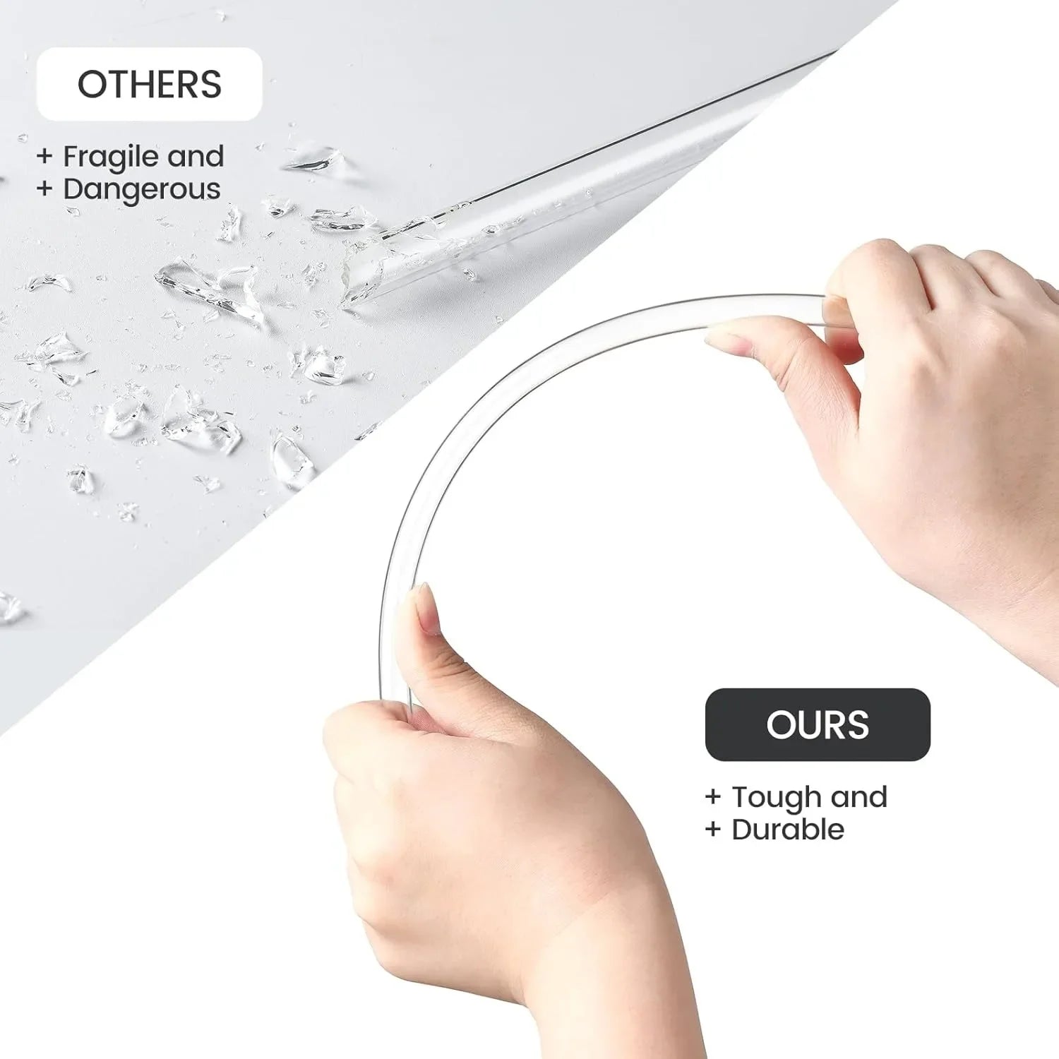 Replacement Straws for Stanley 40 oz Cup Tumbler, 12 Pack Clear Reusable Plastic Straws, 2 Straw Brushes