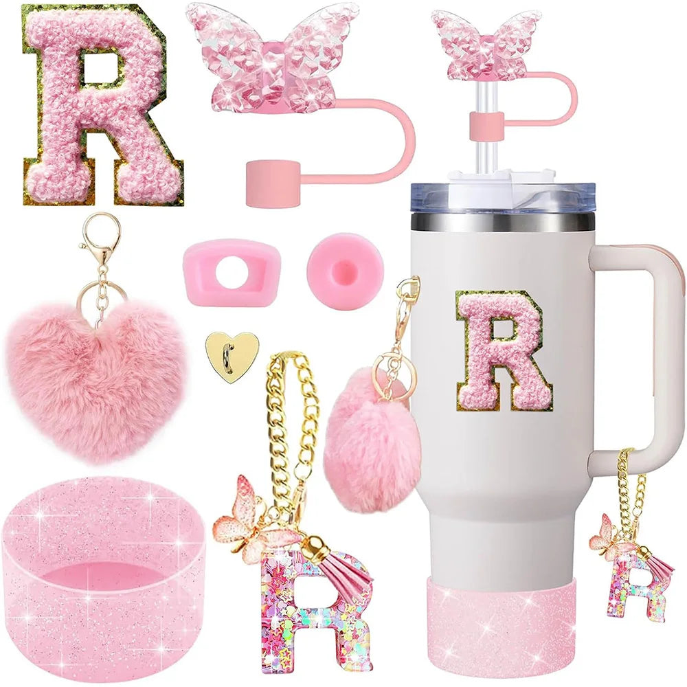 8pcs Cup Accessories for Stanley Cup 30oz 40oz Includes Butterfly Straw Cover Cap Silicone