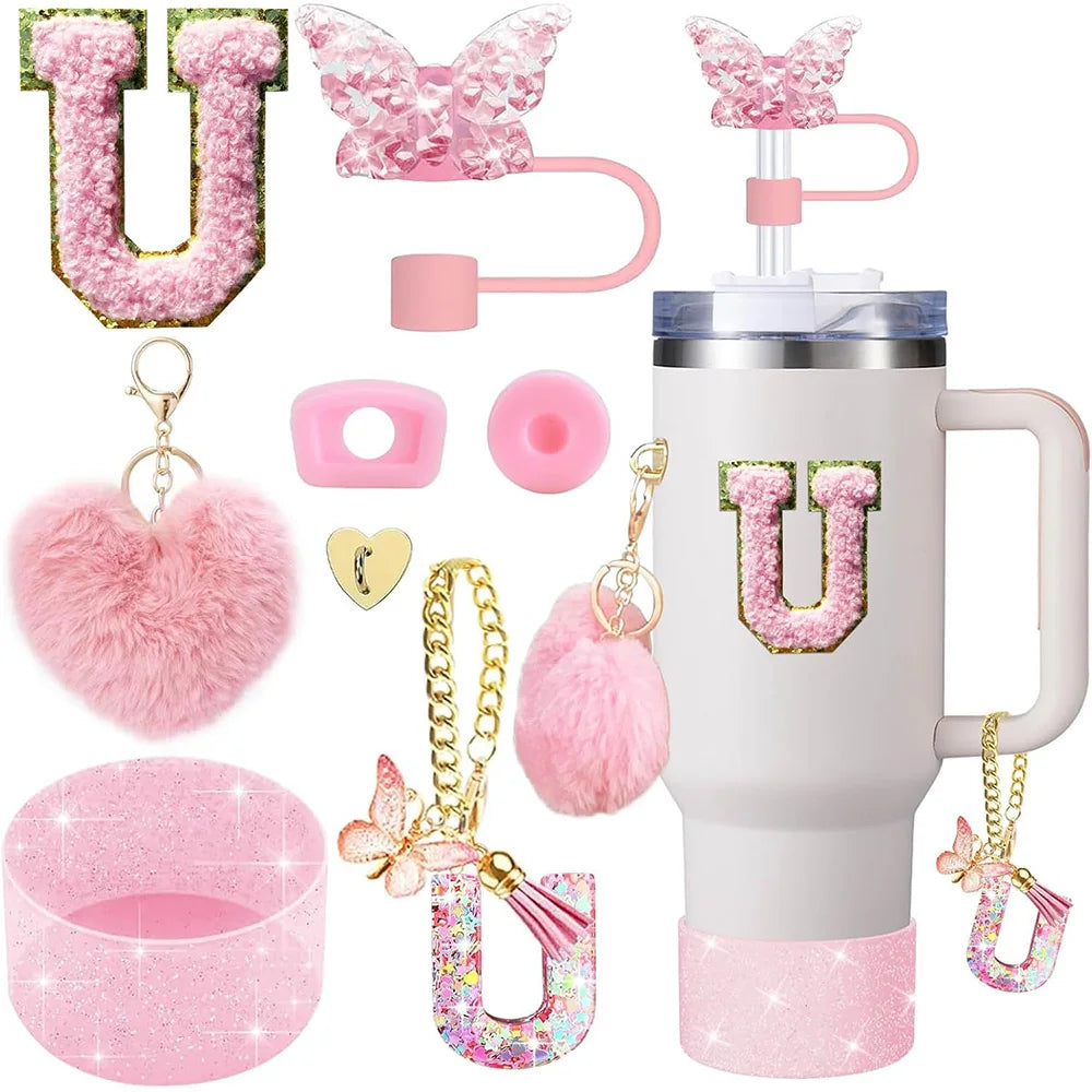 8pcs Cup Accessories for Stanley Cup 30oz 40oz Includes Butterfly Straw Cover Cap Silicone