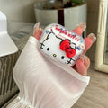3D Cute Sanrio Hello Kitty Bowknot Earphone Case For Airpods 4 2 3 1 Pro 2 3 Wireless Bluetooth Headset Protective Hard Cover
